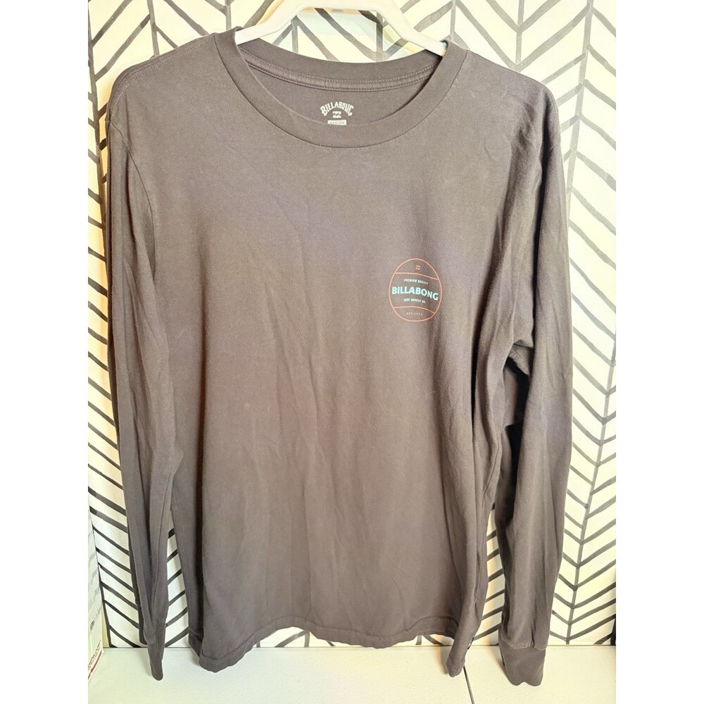 Billabong Black Long Sleeve Cotton Logo T-Shirt Men’s M 5005